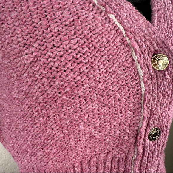 Pilcro Yin Yang Icon Heart Urban Outfitters Cropped Cardigan Sweater Size Medium - Picture 10 of 16